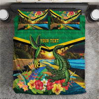 Jamica Hummingbird and Crocodiles Personalized Bedding Set