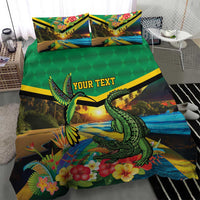 Jamica Hummingbird and Crocodiles Personalized Bedding Set
