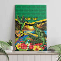 Jamica Hummingbird and Crocodiles Personalized Canvas Wall Art