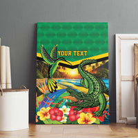 Jamica Hummingbird and Crocodiles Personalized Canvas Wall Art