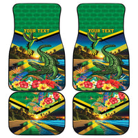 Jamica Hummingbird and Crocodiles Personalized Car Mats