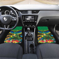 Jamica Hummingbird and Crocodiles Personalized Car Mats