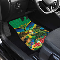 Jamica Hummingbird and Crocodiles Personalized Car Mats