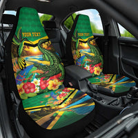 Jamica Hummingbird and Crocodiles Personalized Car Seat Cover