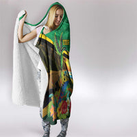 Jamica Hummingbird and Crocodiles Personalized Hooded Blanket