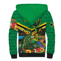 Jamica Hummingbird and Crocodiles Personalized Sherpa Hoodie
