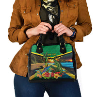 Jamica Hummingbird and Crocodiles Personalized Shoulder Handbag