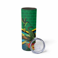 Jamica Hummingbird and Crocodiles Personalized Skinny Tumbler