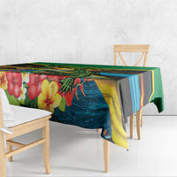 Jamica Hummingbird and Crocodiles Personalized Tablecloth