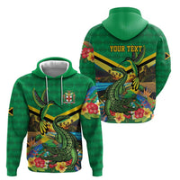 Jamica Hummingbird and Crocodiles Personalized Zip Hoodie