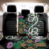 Scottish Celtic Cross Thistle Flowers Back Car Seat Cover