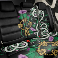 Scottish Celtic Cross Thistle Flowers Back Car Seat Cover