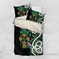 Scottish Celtic Cross Thistle Flowers Bedding Set