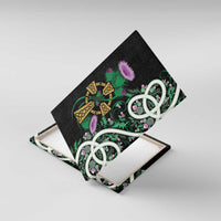 Scottish Celtic Cross Thistle Flowers Canvas Wall Art