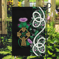 Scottish Celtic Cross Thistle Flowers Garden Flag