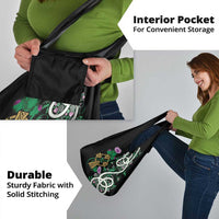 Scottish Celtic Cross Thistle Flowers Grocery Bag