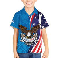 Scottish-American Heritage Month Personalized Family Matching Tank Maxi Dress and Hawaiian Shirt Highland Cow and USA-eagle