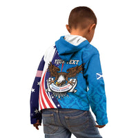 Scottish-American Heritage Month Personalized Kid Hoodie Highland Cow and USA-eagle