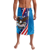 Scottish-American Heritage Month Personalized Lavalava Highland Cow and USA-eagle