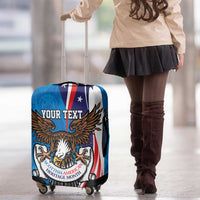 Scottish-American Heritage Month Personalized Luggage Cover Highland Cow and USA-eagle