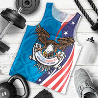 Scottish-American Heritage Month Personalized Men Tank Top Highland Cow and USA-eagle