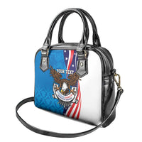 Scottish-American Heritage Month Personalized Shoulder Handbag Highland Cow and USA-eagle