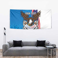 Scottish-American Heritage Month Personalized Tapestry Highland Cow and USA-eagle