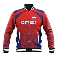 Costa Rica Football Custom Baseball Jacket Los Ticos Go Champions