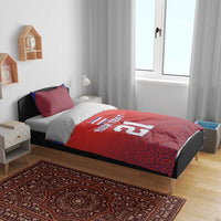 Costa Rica Football Custom Bedding Set Los Ticos Go Champions
