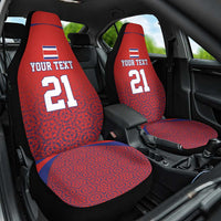 Costa Rica Football Custom Car Seat Cover Los Ticos Go Champions