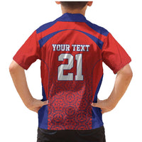 Costa Rica Football Custom Family Matching Mermaid Dress and Hawaiian Shirt Los Ticos Go Champions