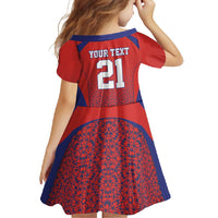 Costa Rica Football Custom Family Matching Mermaid Dress and Hawaiian Shirt Los Ticos Go Champions