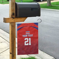 Costa Rica Football Custom Garden Flag Los Ticos Go Champions