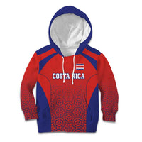 Costa Rica Football Custom Kid Hoodie Los Ticos Go Champions