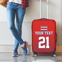 Costa Rica Football Custom Luggage Cover Los Ticos Go Champions