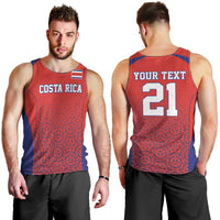 Costa Rica Football Custom Men Tank Top Los Ticos Go Champions
