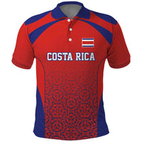 Costa Rica Football Custom Polo Shirt Los Ticos Go Champions