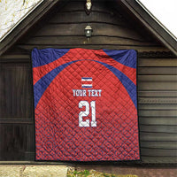 Costa Rica Football Custom Quilt Los Ticos Go Champions