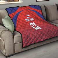 Costa Rica Football Custom Quilt Los Ticos Go Champions