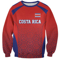 Costa Rica Football Custom Sweatshirt Los Ticos Go Champions