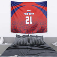Costa Rica Football Custom Tapestry Los Ticos Go Champions