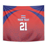 Costa Rica Football Custom Tapestry Los Ticos Go Champions