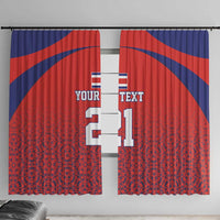 Costa Rica Football Custom Window Curtain Los Ticos Go Champions