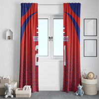 Costa Rica Football Custom Window Curtain Los Ticos Go Champions