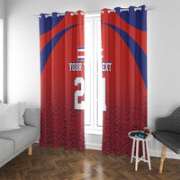 Costa Rica Football Custom Window Curtain Los Ticos Go Champions