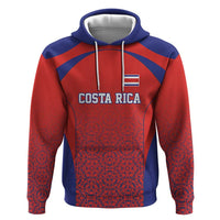 Costa Rica Football Custom Zip Hoodie Los Ticos Go Champions