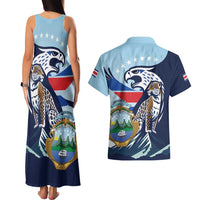 Costa Rica Jaguar Guaria Morada Couples Matching Tank Maxi Dress and Hawaiian Shirt