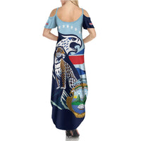 Costa Rica Jaguar Guaria Morada Family Matching Summer Maxi Dress and Hawaiian Shirt