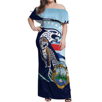 Costa Rica Jaguar Guaria Morada Off Shoulder Maxi Dress