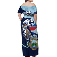 Costa Rica Jaguar Guaria Morada Off Shoulder Maxi Dress